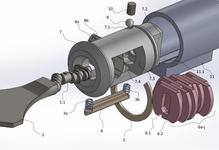 Drawing of crankshaft lock mechanism