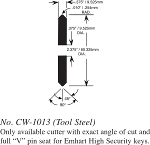 CW-1013 cutter diagram